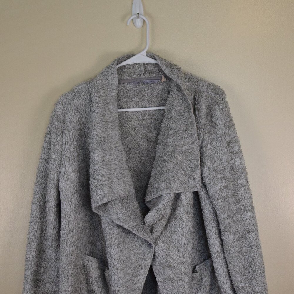 Soft Surroundings Gray Hug Me Cardi Sweater Soft Cozy Loungewear Sleepwear Warm - Picture 2 of 8